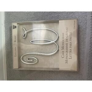 Lillian Rose Cake Monogram Letter W Cake Topper